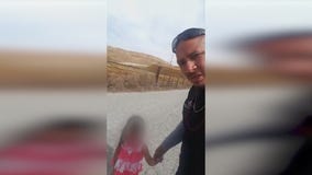 Trucker rescues toddler wandering on busy road