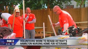 Volunteers work to rehab Detroit's Hamilton Nursing Home