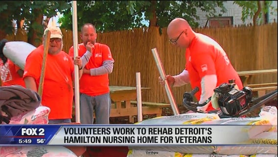 Volunteers work to rehab Detroit's Hamilton Nursing Home