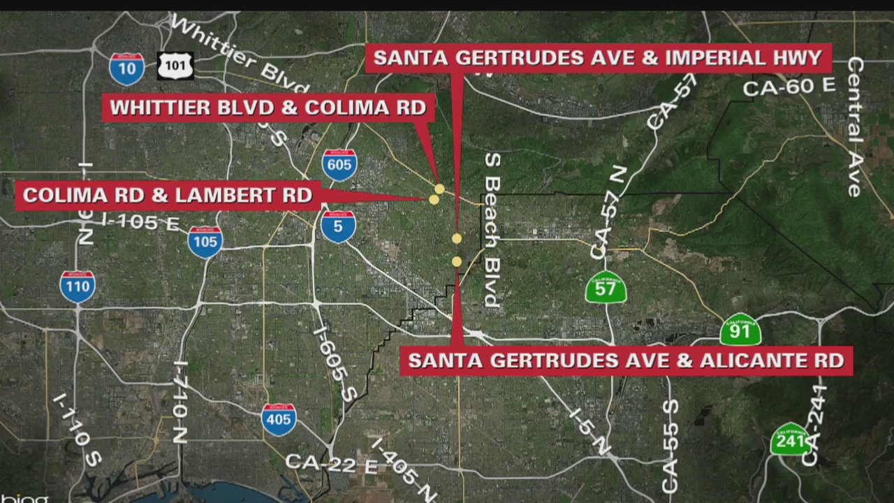 Two arrested after shooting spree in La Mirada and Whittier kills 1, injures 3