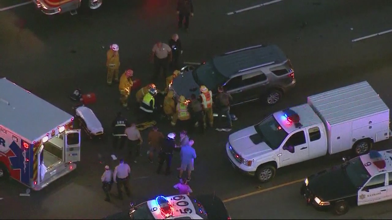 LAPD motorcycle officer injured in crash on 5 Freeway in Santa Clarita
