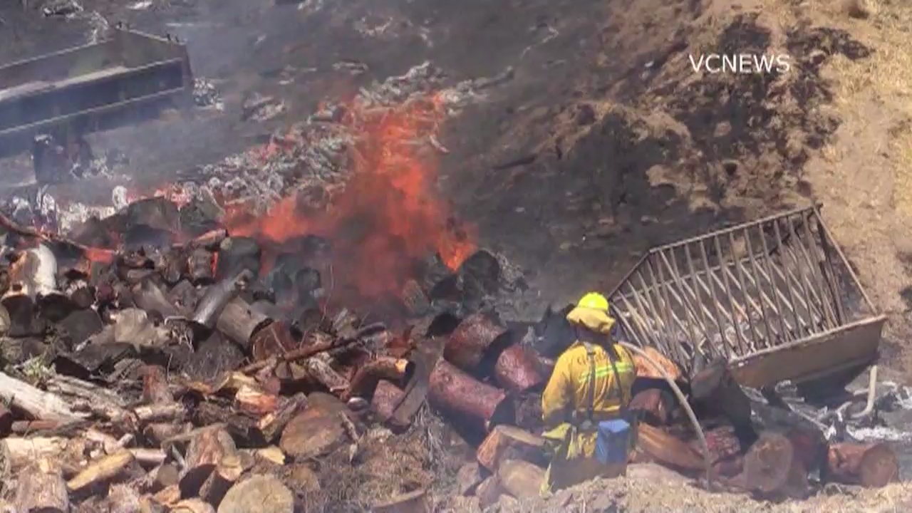 Crews battle fast moving brush fire near Malibu