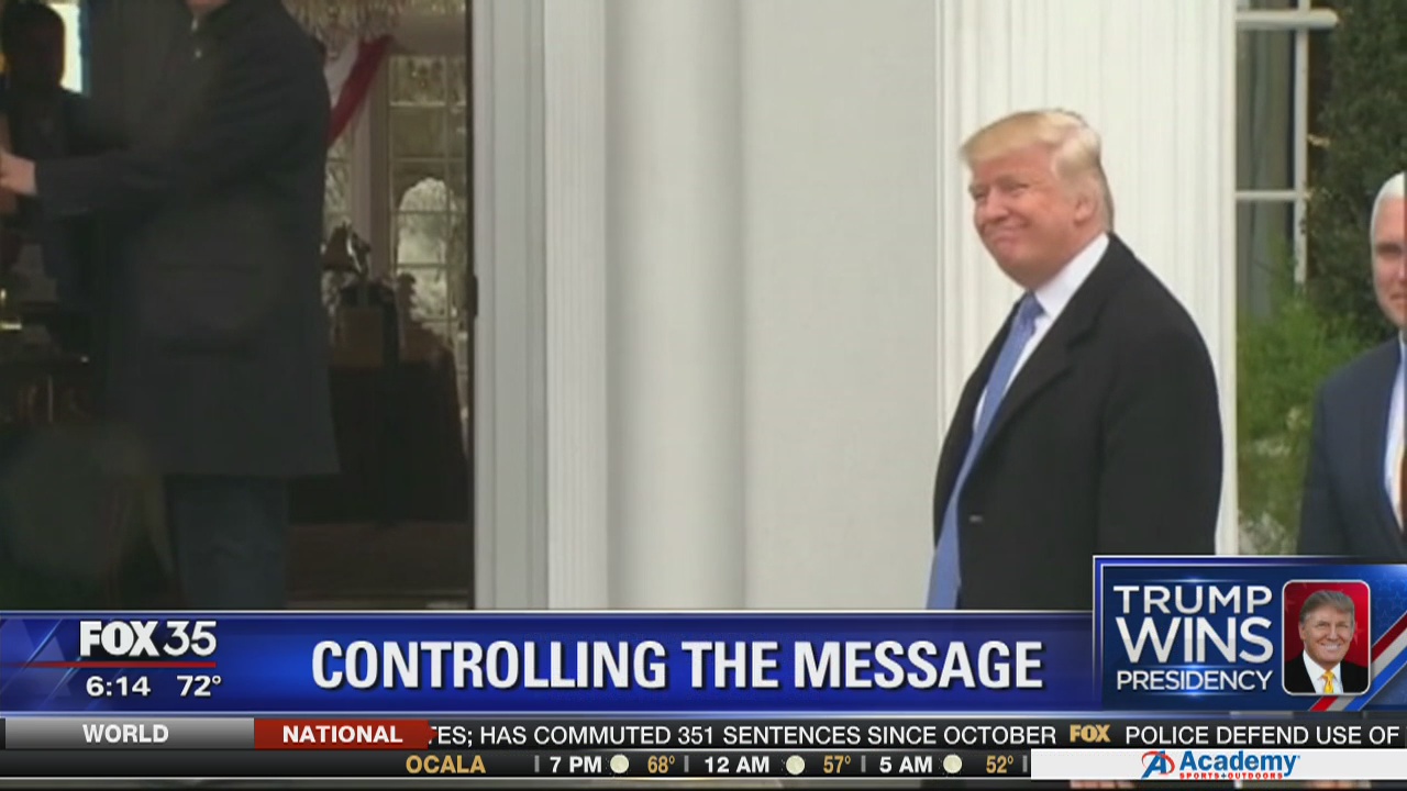 Trump controlling the message
