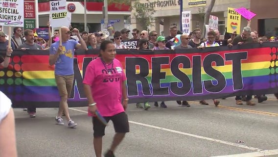 L.A. Pride Festival turns into 'Resist March' protest
