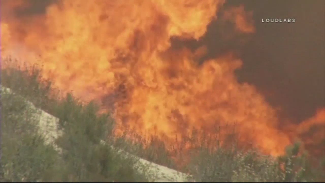 Placerita Cyn Fire in Santa Clarita