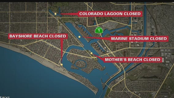 Sewage spill closes beaches near Alamitos Bay in Long Beach