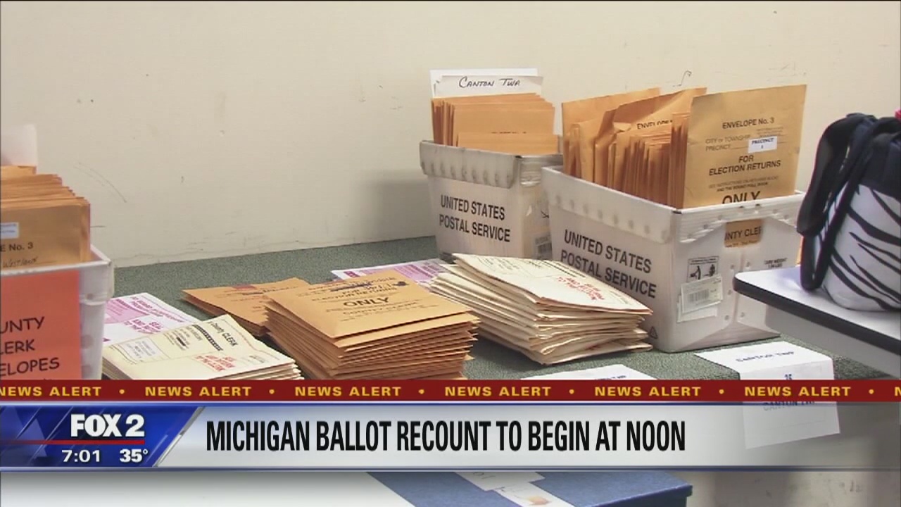 Michigan vote recount to begin today by noon