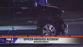 Madison Heights police officer injured in car accident