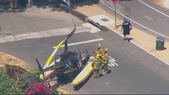 Helicopter crash-lands in Sherman Oaks near 101, 405 Freeways