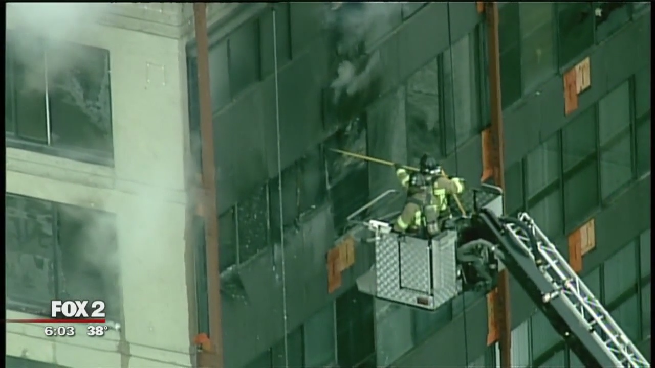 Fire at 555 Building in Birmingham