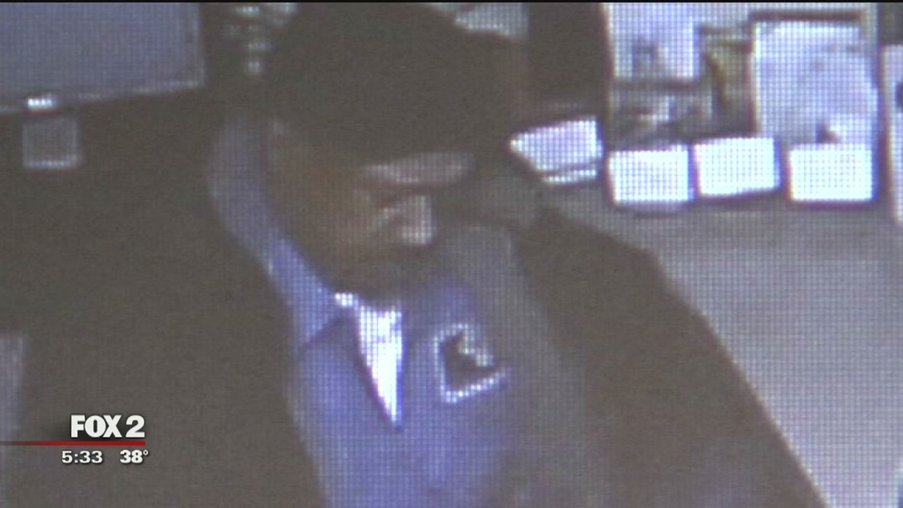 Police looking for crook seen on florist's surveillance video