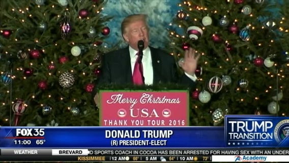 Trump thanks supporters in Orlando