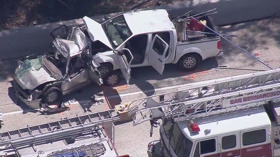 4 dead after collision on 10 freeway in Fontana