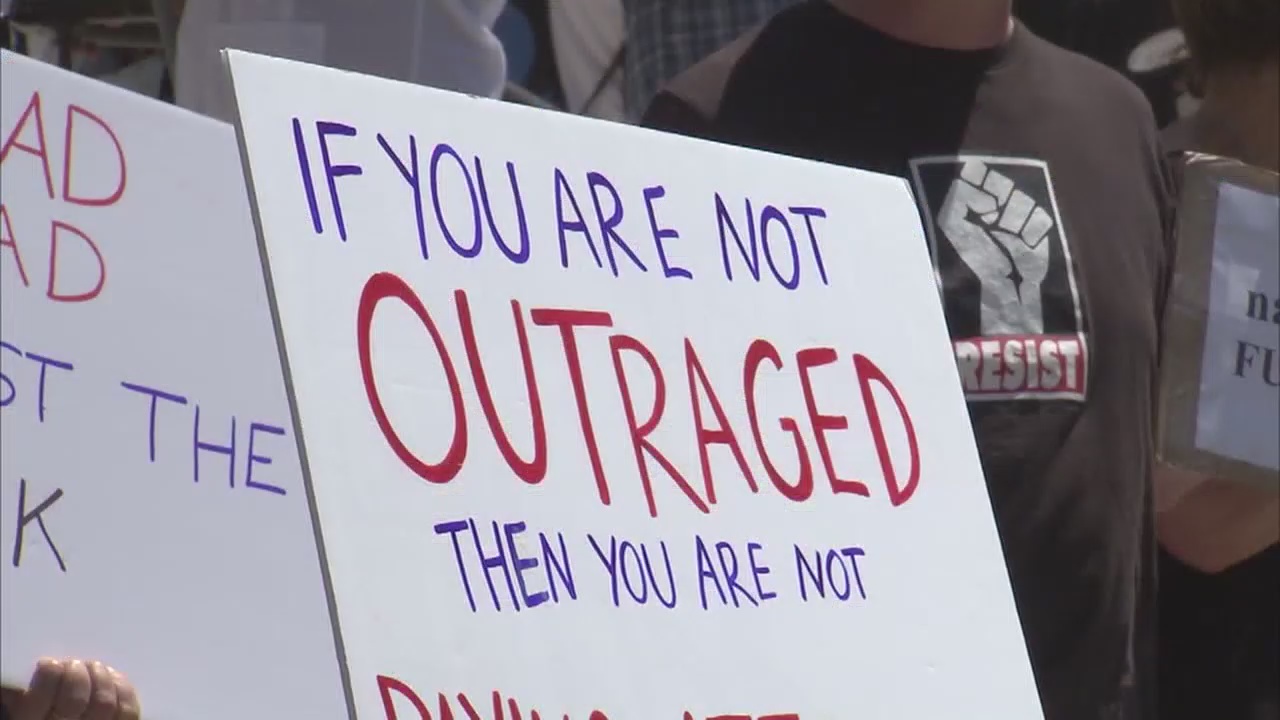 Charlottesville solidarity rally in DTLA