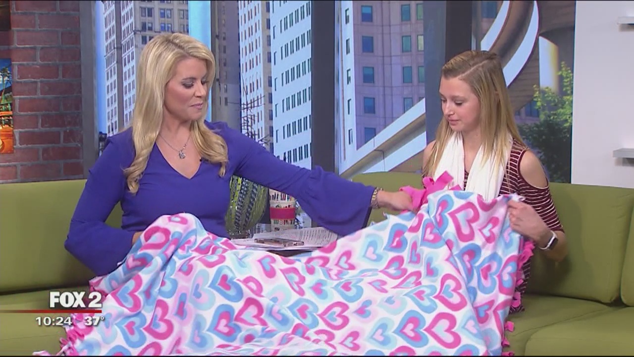 High School student delivers blankets, warm wishes to hospitalized children