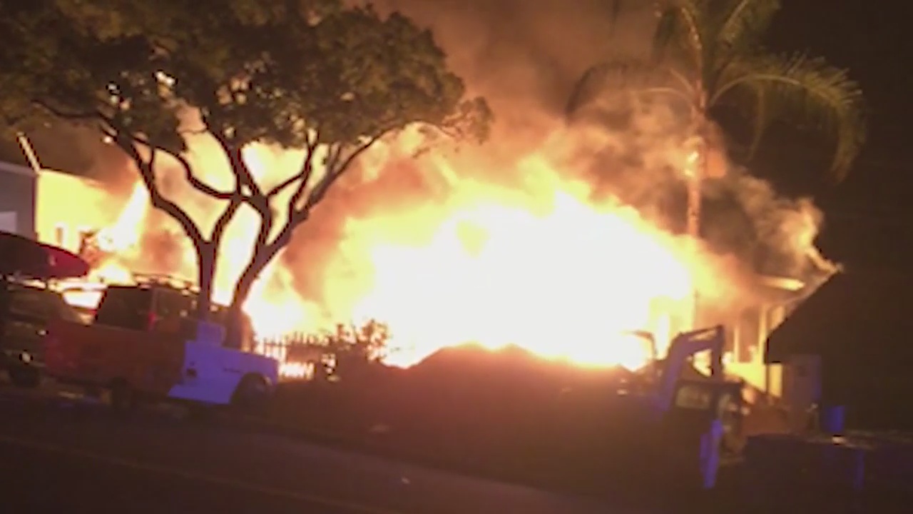 Firefighters respond to explosion, fire at San Clemente home