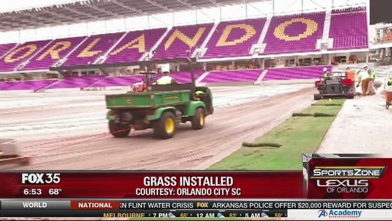 Grass installation begins at Orlando City soccer stadium
