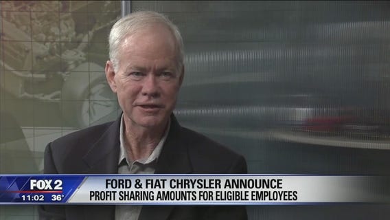 Union workers at Ford, Fiat Chrysler get large profit sharing checks