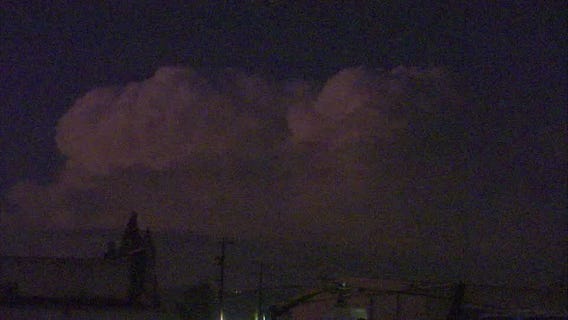 Lightning clouds spotted over northern LA County
