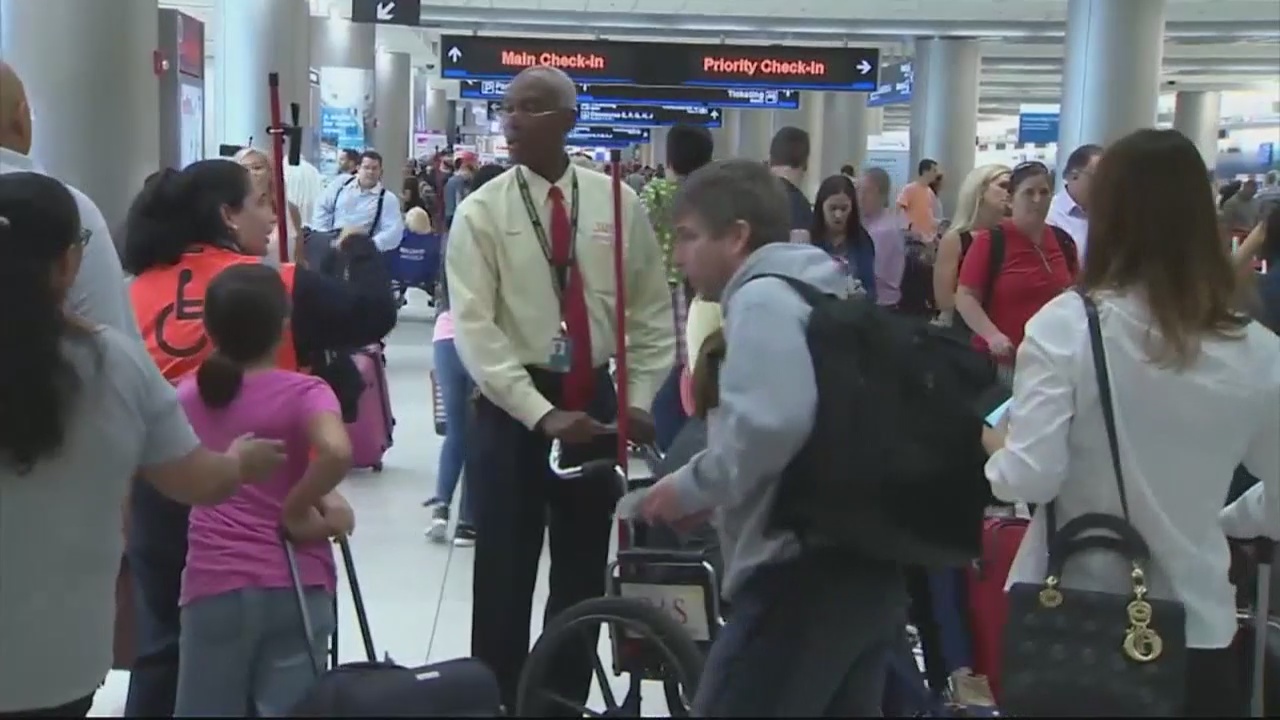 Evacuees from Florida arrive at LAX to wait out Hurricane Irma back east