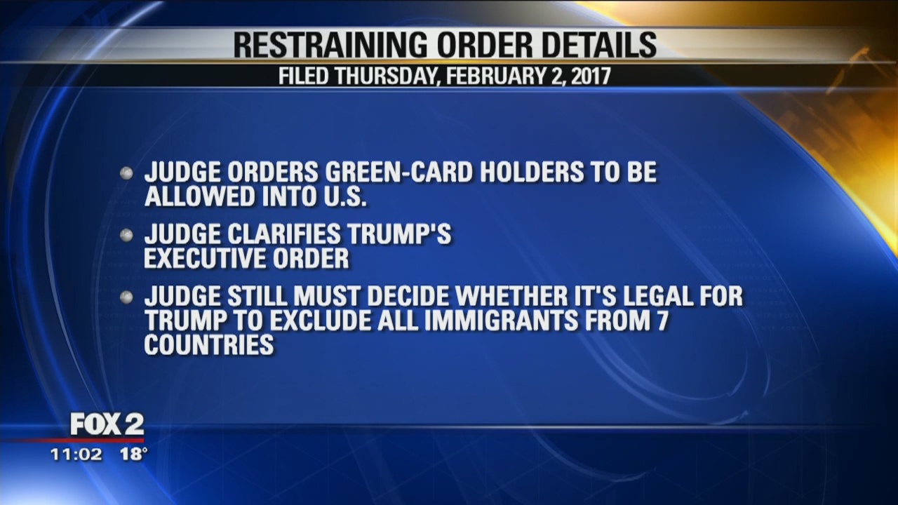 Detroit federal judge issues halt on Trump's travel ban