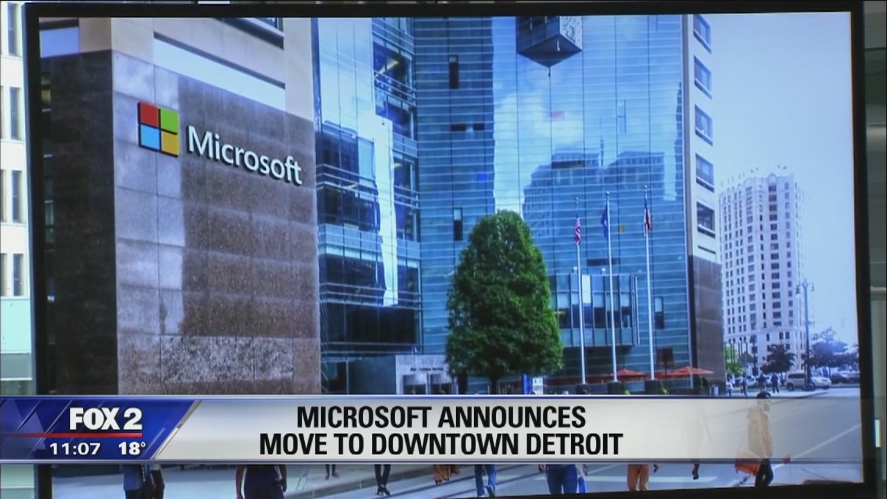 Microsoft moving to downtown Detroit