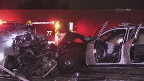 1 killed in multi-vehicle crash involving LASD vehicle on 5 Freeway