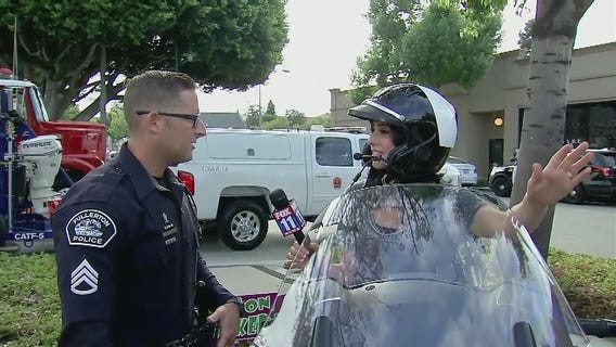 Coffee Shop Takeover: Fullerton PD's Pink Patch Project and half cruiser, half taxi