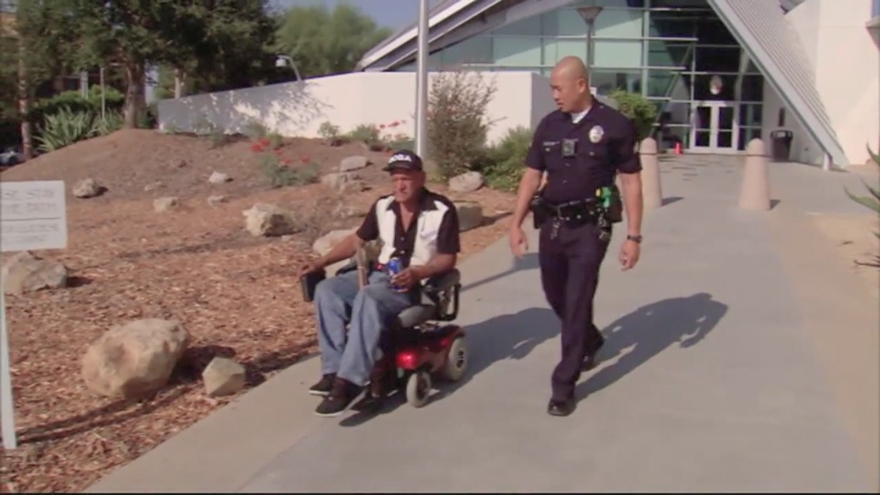 After his was stolen, homeless man receives new electric wheelchair