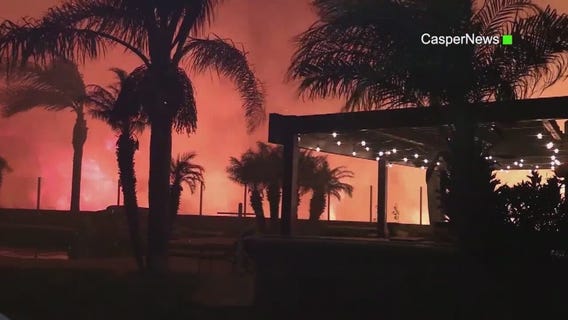 'Canyon Fire' scorches to 2,500 acres, including structures and big rig