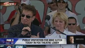 Mike Ilitch's public visitation at Fox Theatre today