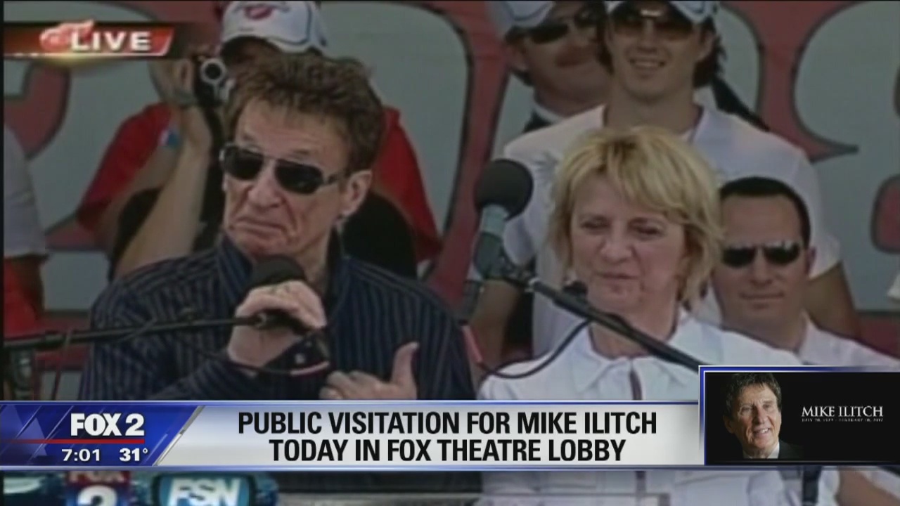 Mike Ilitch's public visitation at Fox Theatre today