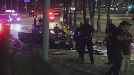 Fiery crash kills 2 in Long Beach