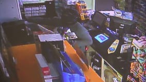 VIDEO: Burglar steals rolls of lottery scratcher tickets from Burbank gas station