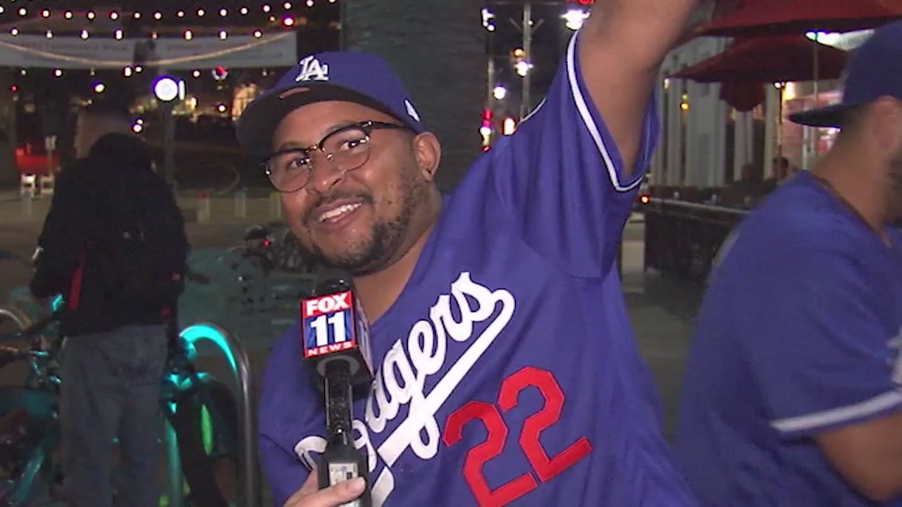 Dodger Fans Celebrate