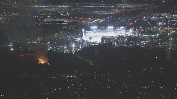 Fire crews put out two fires near Dodger Stadium during World Series game