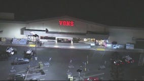 Barricade situation at Vons in Cheviot Hills