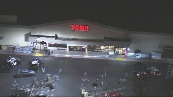 Barricade situation at Vons in Cheviot Hills