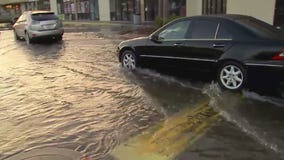 Water main break floods Gardena street