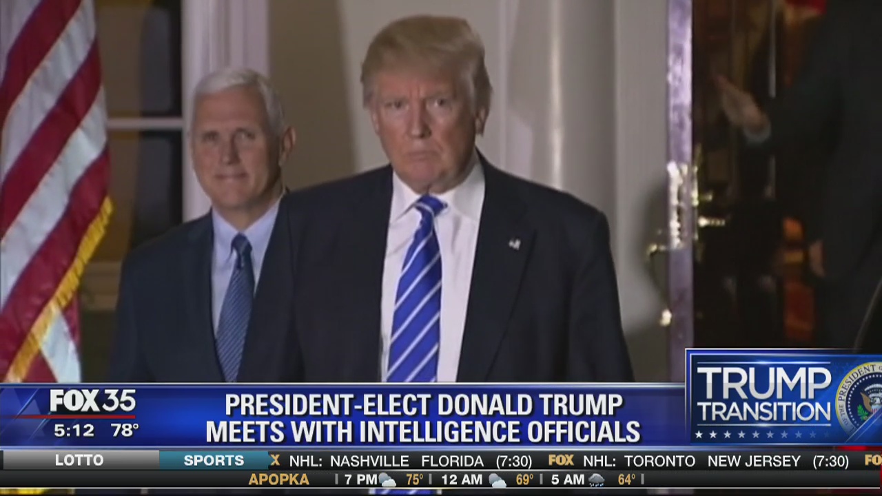 Trump meets with intelligence officials