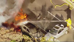 Pursuit ends in fatal crash, car fire on PCH in Malibu