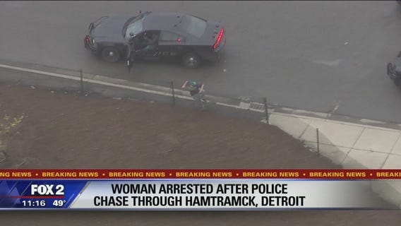 Woman arrested after police chase through Detroit, Hamtramck