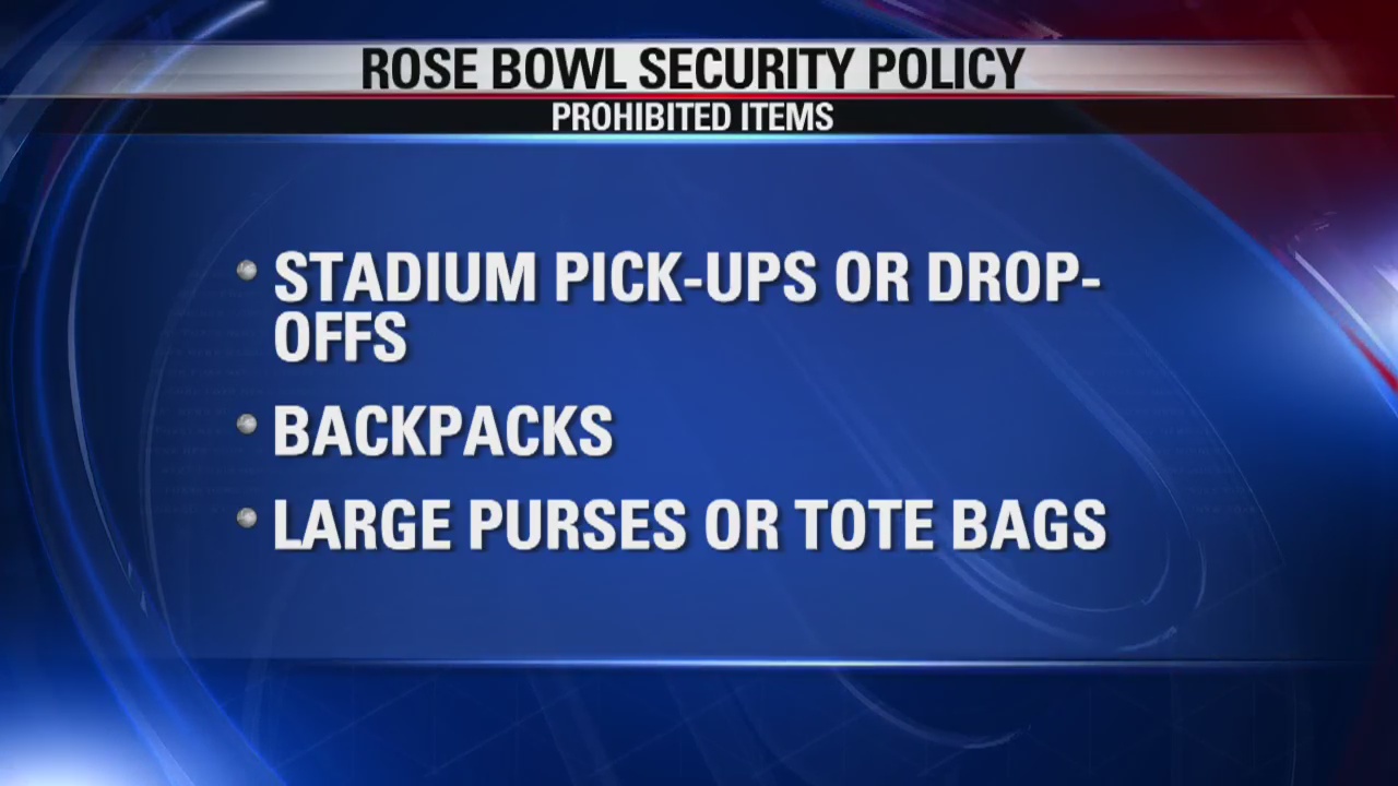 Security beefed up ahead of Rose Bowl game
