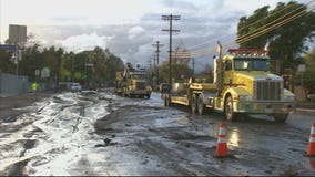 Mud and debris trigger evacuations in La Tuna Canyon