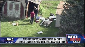 Missing woman found trapped in tiny dirt hole under neighbor's shed