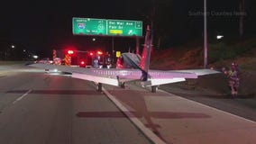 Small plane makes emergency landing on 55 Fwy in Orange County