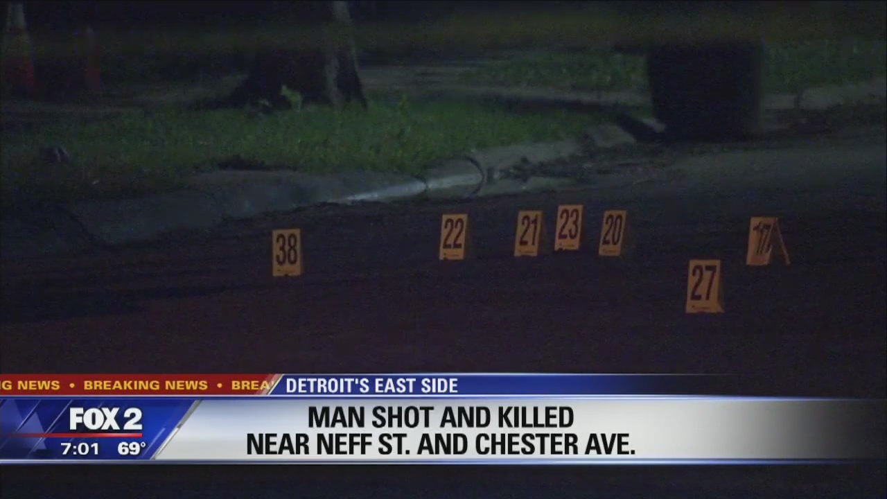 More than 40 shots fired at scene of man's murder in Detroit
