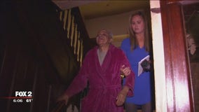 Elderly blind woman begging for help as she sleeps on her floor because her roof is caving in