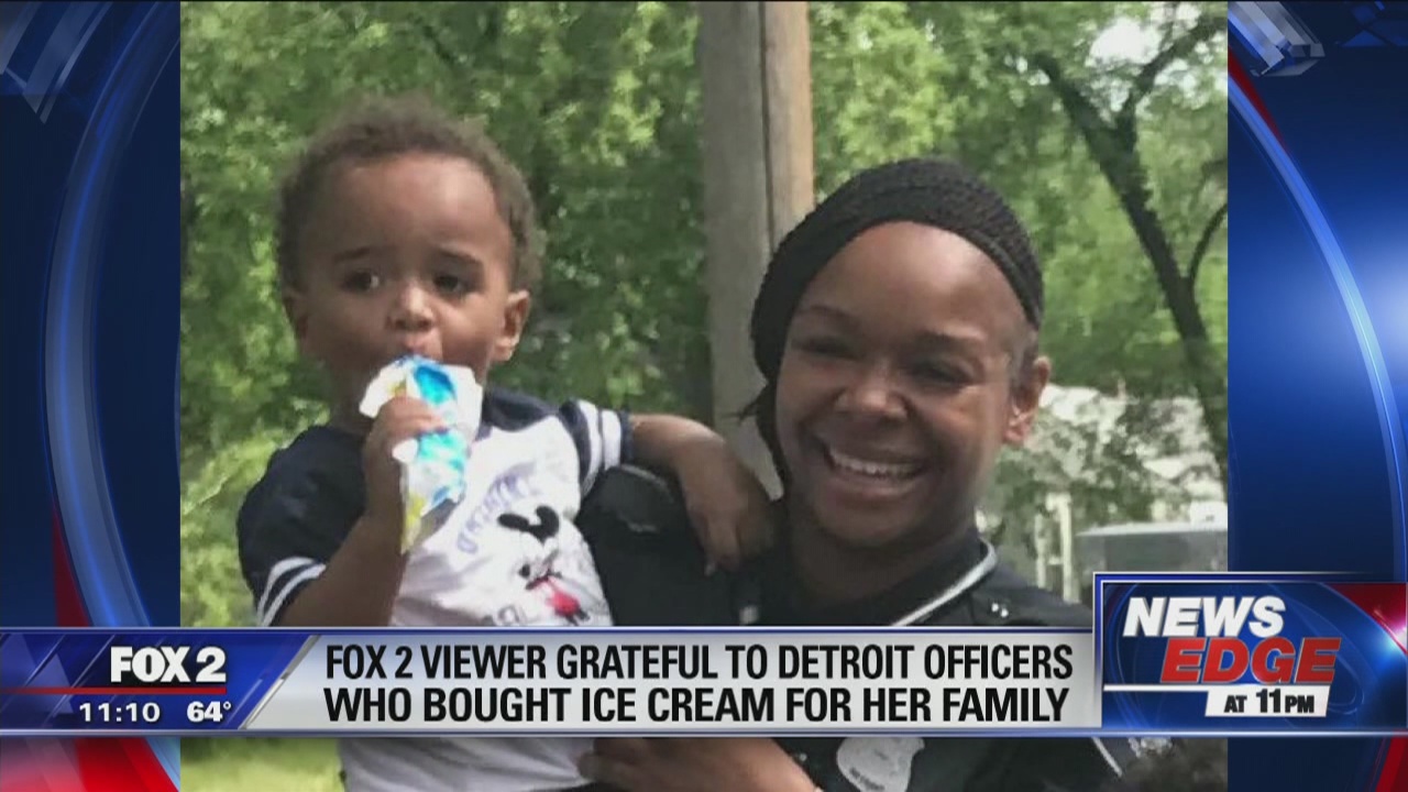 Detroiter shares photos after officers buy her family ice cream