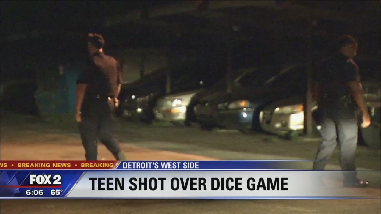 Teen shot in the back over dice game in Detroit